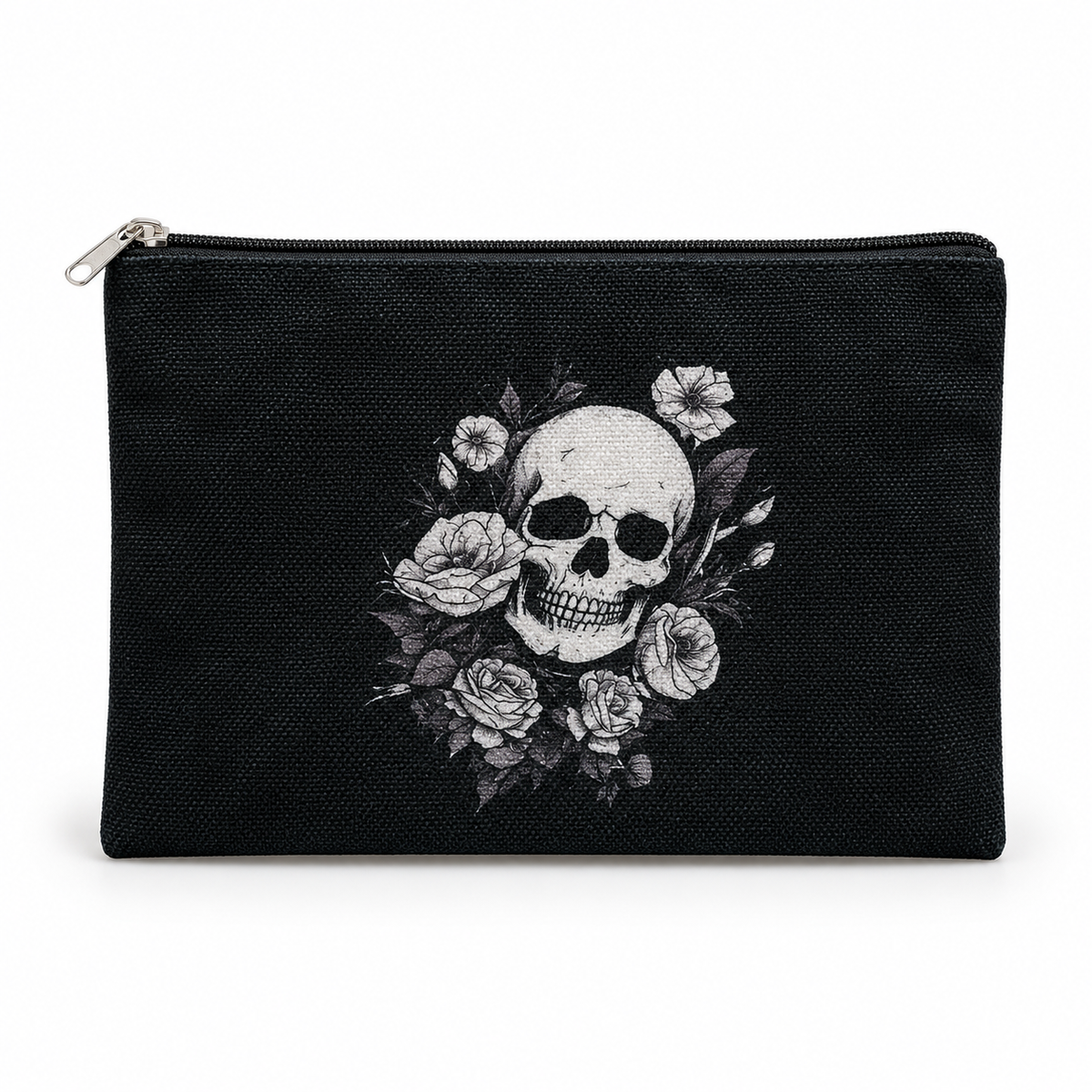 Skull & Roses Large Zipper Pouch