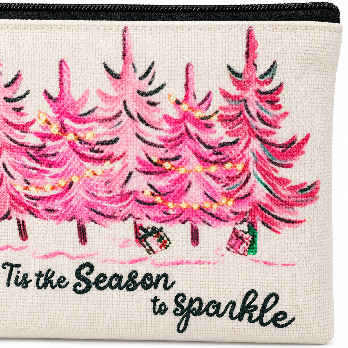 ’Tis the Season to Sparkle Large Zipper Pouch