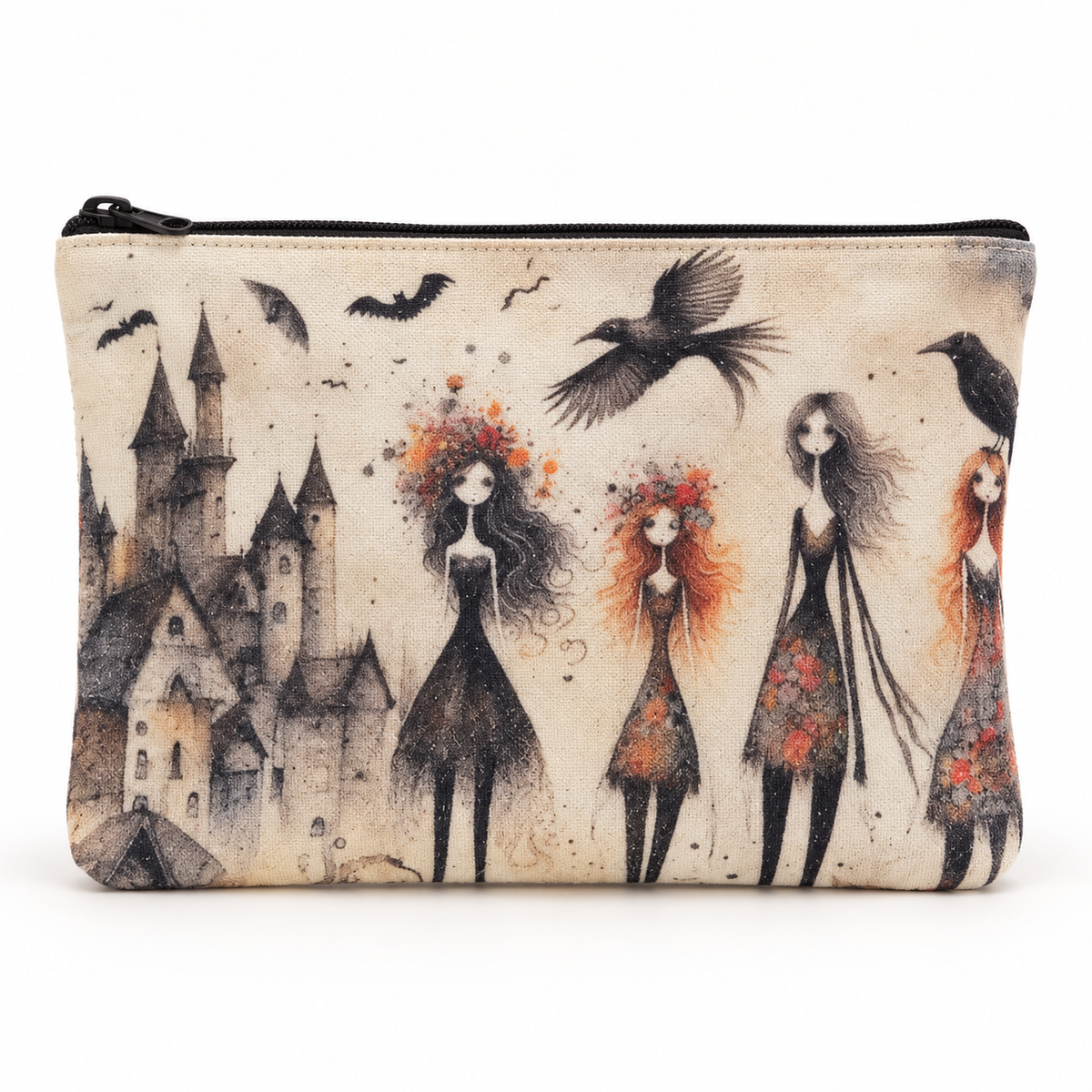 Witches & Ravens Large Zipper Pouch