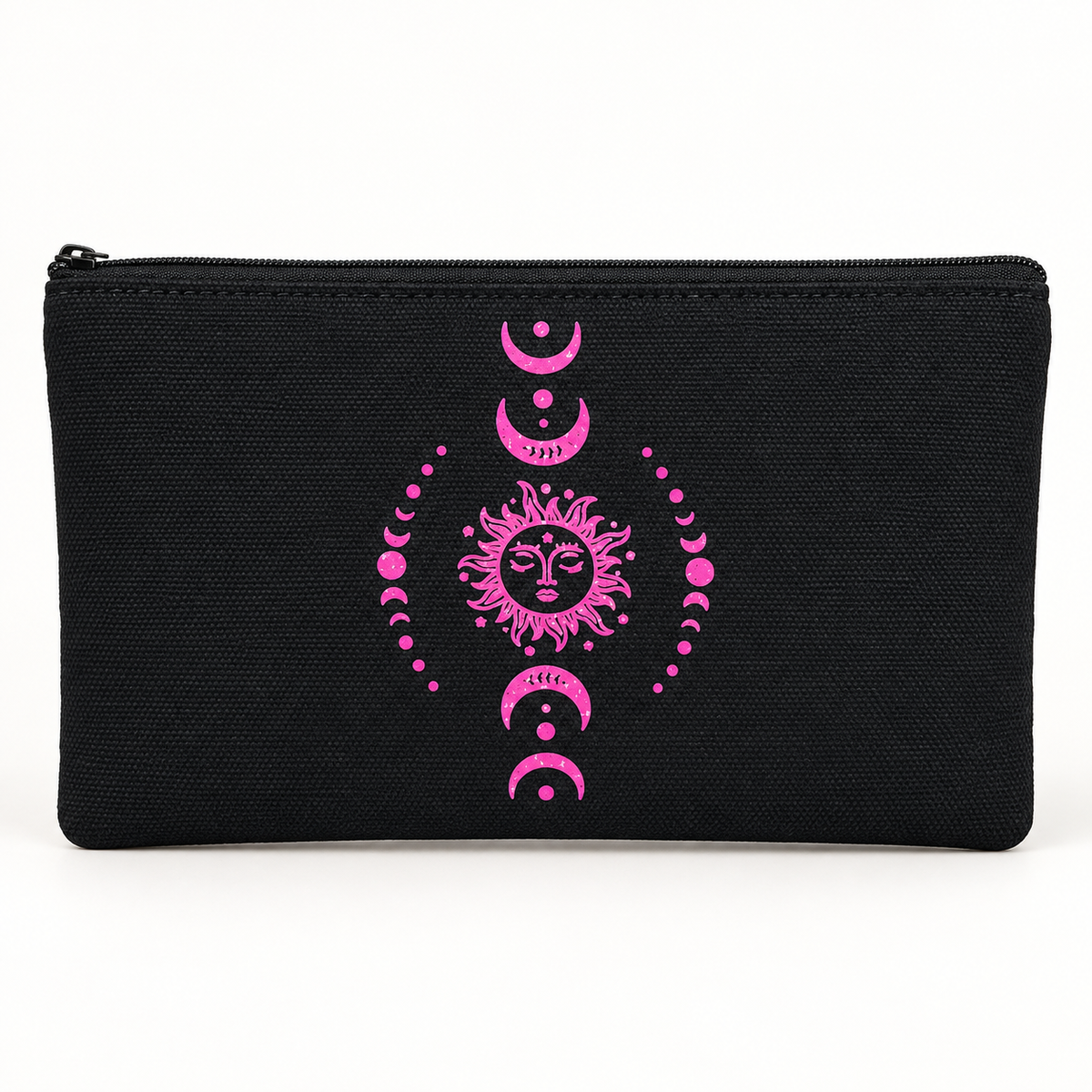 Pink Celestial Sun & Moon Medium Zipper Pouch