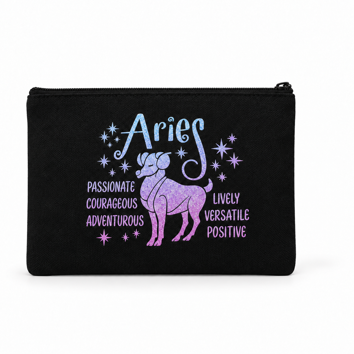 Aries Zodiac Medium Zipper Pouch