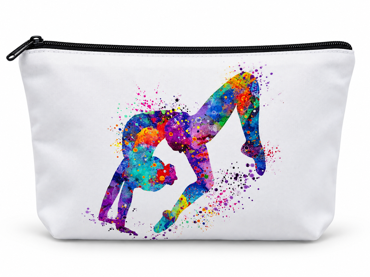 Colorful Gymnast Medium Zipper Pouch