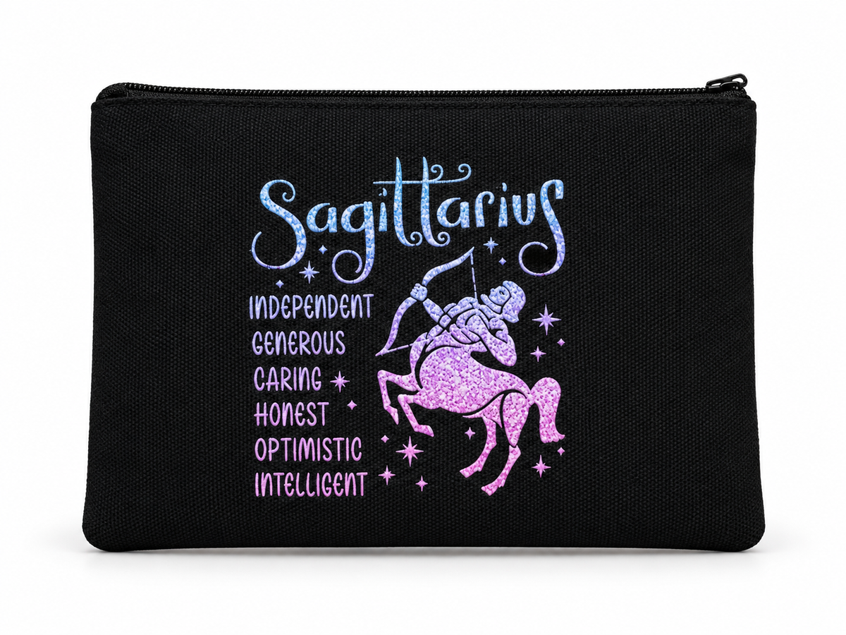 Sagittarius Zodiac Medium Zipper Pouch