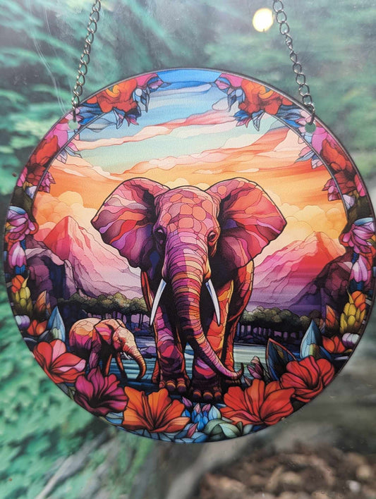 Red Elephant Suncatcher