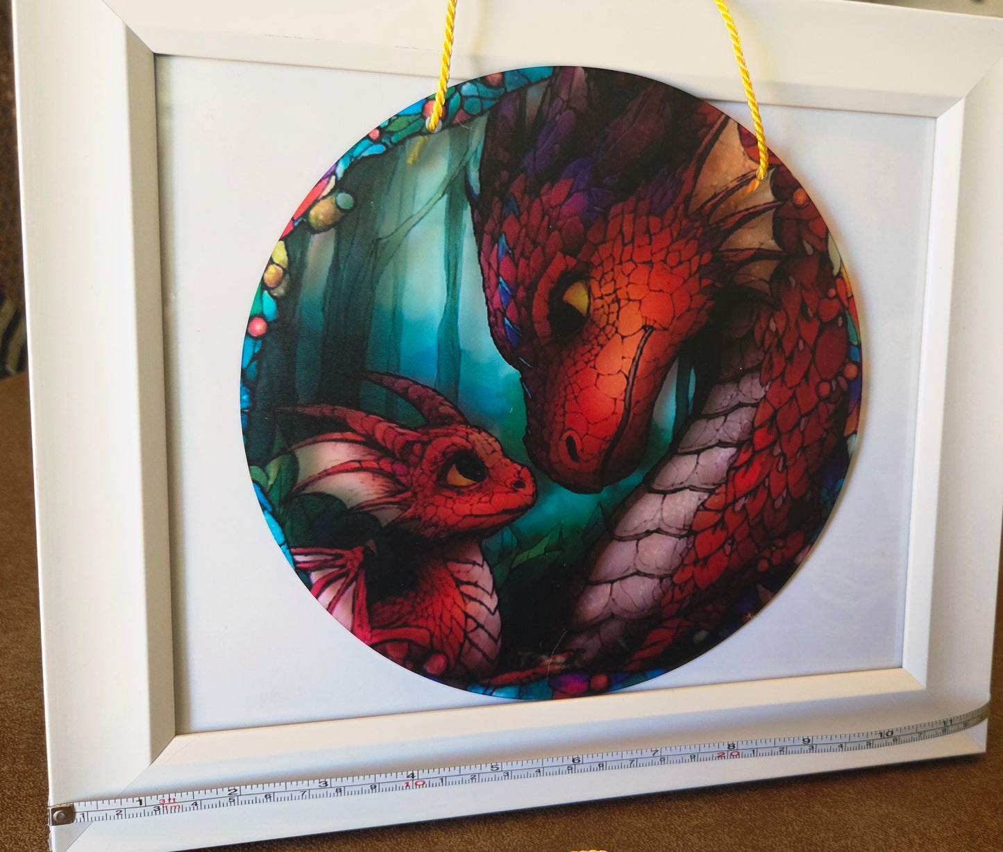 Suncatcher- Dragon mama and baby