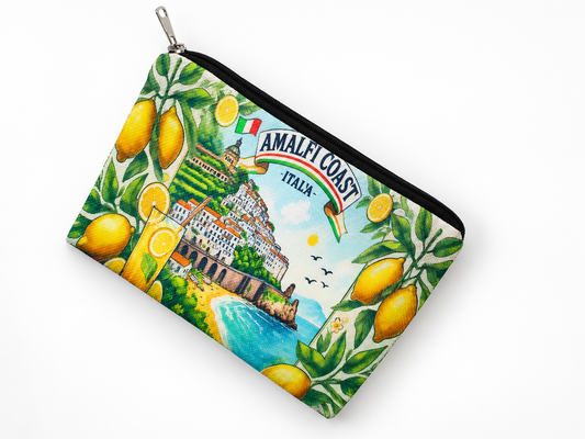 Amalfi Coast Lemons Large Zipper Pouch