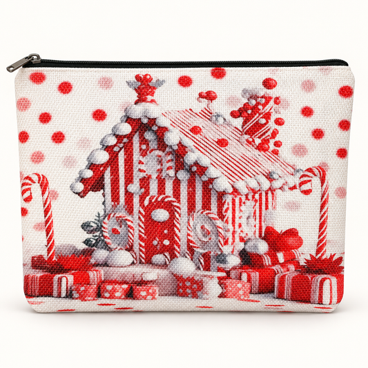 Gingerbread Village Large Zipper Pouch