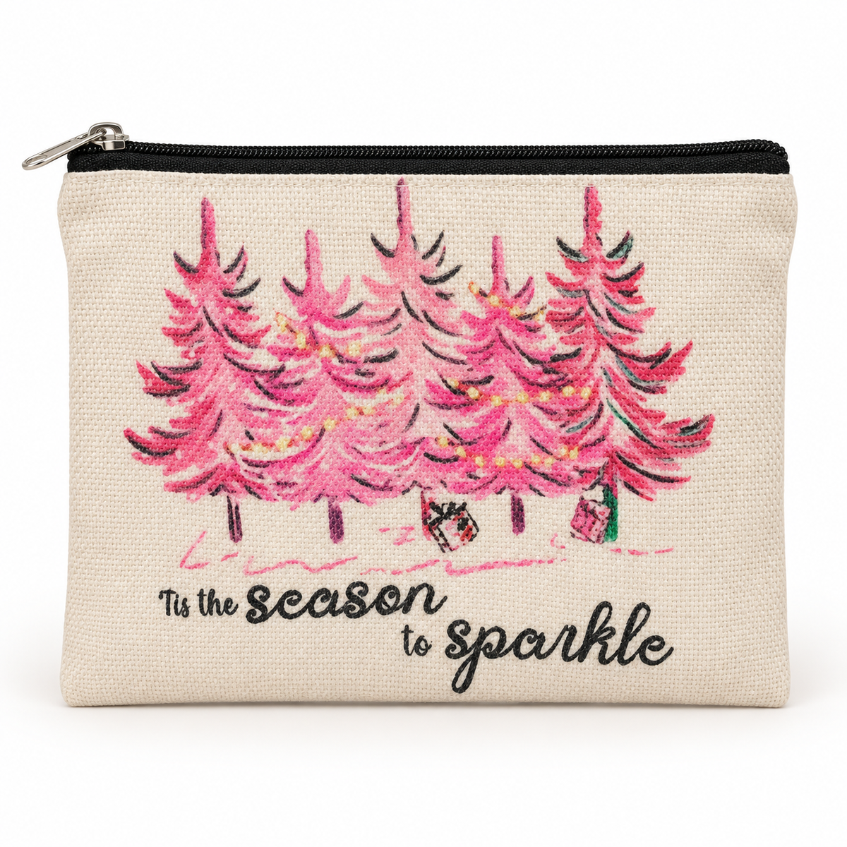 ’Tis the Season to Sparkle Large Zipper Pouch