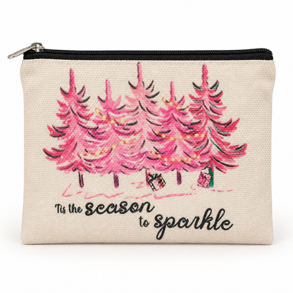 ’Tis the Season to Sparkle Large Zipper Pouch
