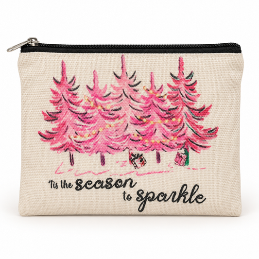 ’Tis the Season to Sparkle Large Zipper Pouch