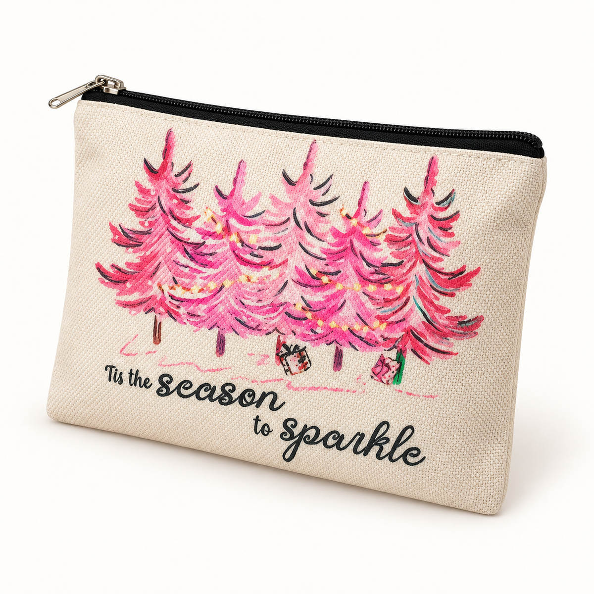 ’Tis the Season to Sparkle Large Zipper Pouch