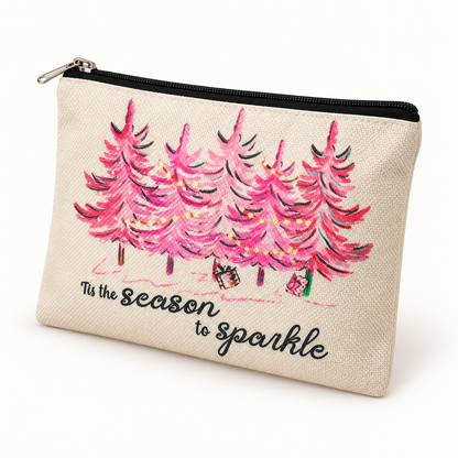 ’Tis the Season to Sparkle Large Zipper Pouch