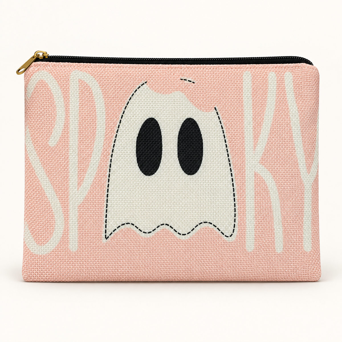 Spooky Ghost Large Zipper Pouch