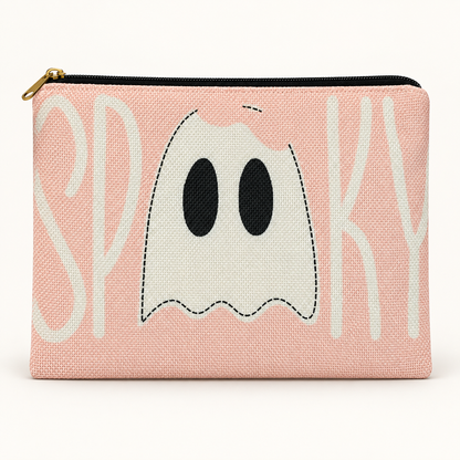 Spooky Ghost Large Zipper Pouch