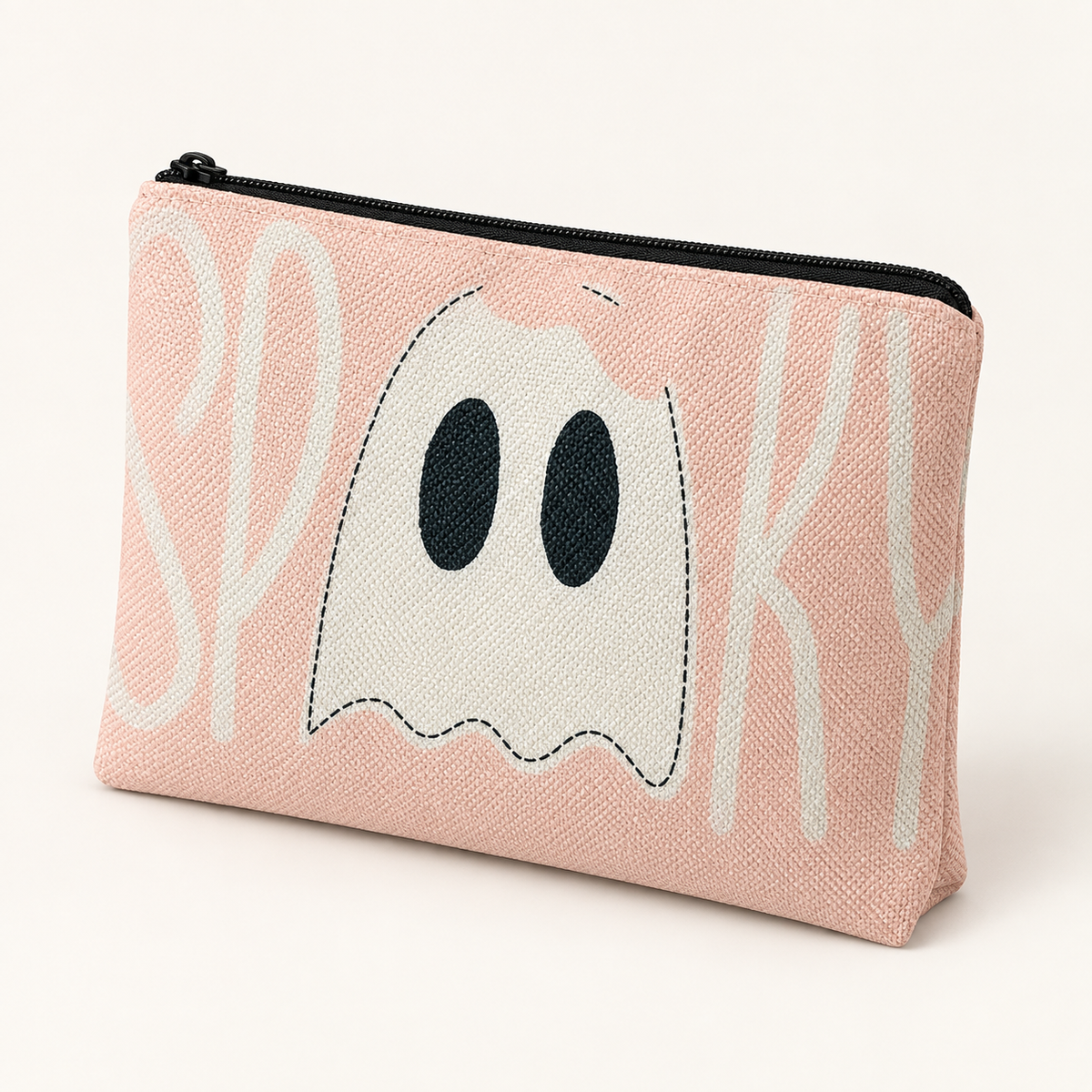 Spooky Ghost Large Zipper Pouch