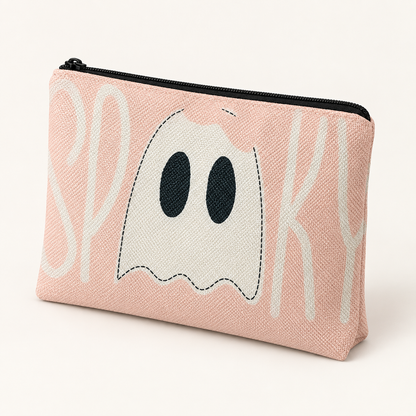 Spooky Ghost Large Zipper Pouch