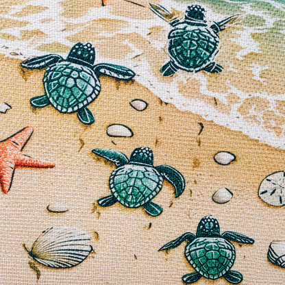 Sea Turtle Beach Large Zipper Pouch