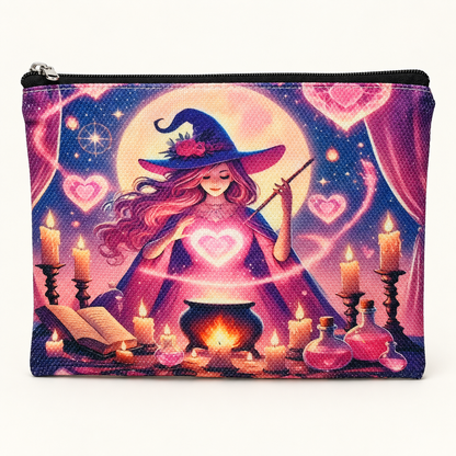 Pink Moon Witch Large Zipper Pouch