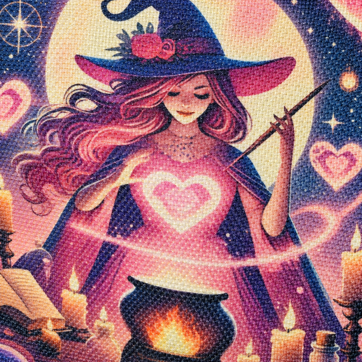 Pink Moon Witch Large Zipper Pouch