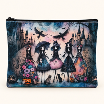 Whimsical Witches Large Zipper Pouch