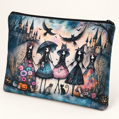 Whimsical Witches Large Zipper Pouch