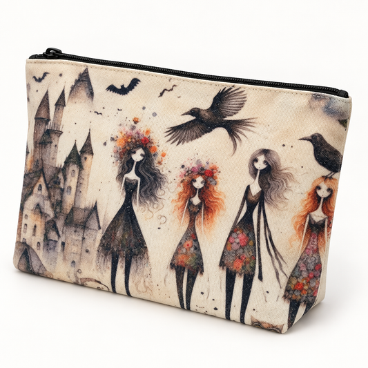 Witches & Ravens Large Zipper Pouch