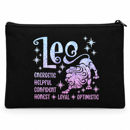 Leo Zodiac Medium Zipper Pouch