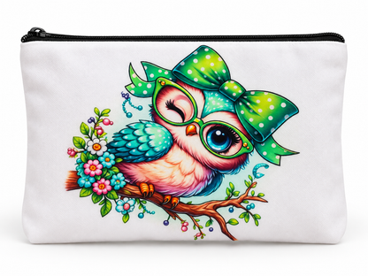 Whimsical Owl Medium Zipper Pouch