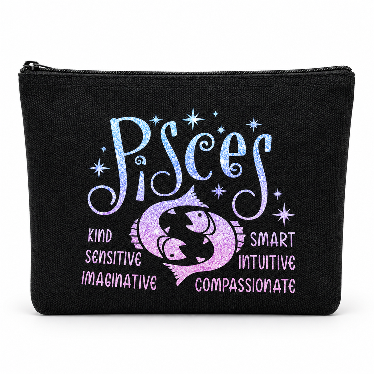 Pisces Zodiac Medium Zipper Pouch
