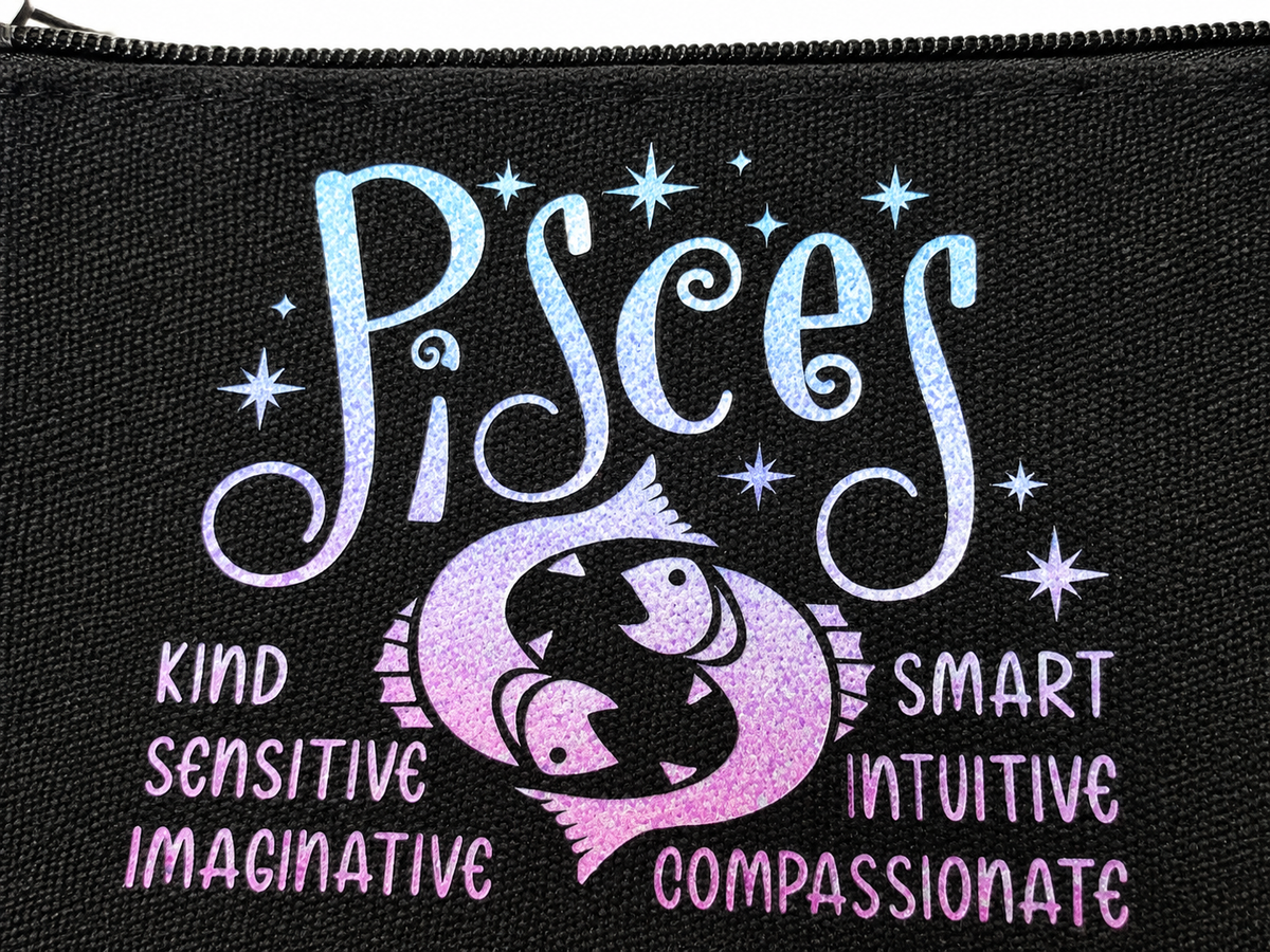 Pisces Zodiac Medium Zipper Pouch