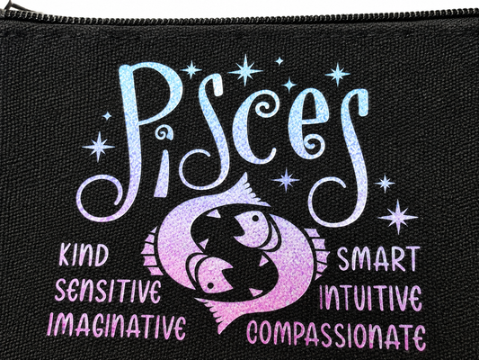 Pisces Zodiac Medium Zipper Pouch