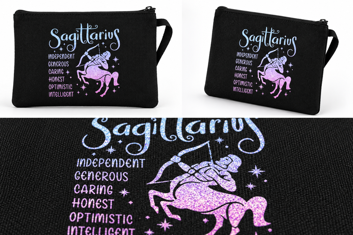 Sagittarius Zodiac Medium Zipper Pouch
