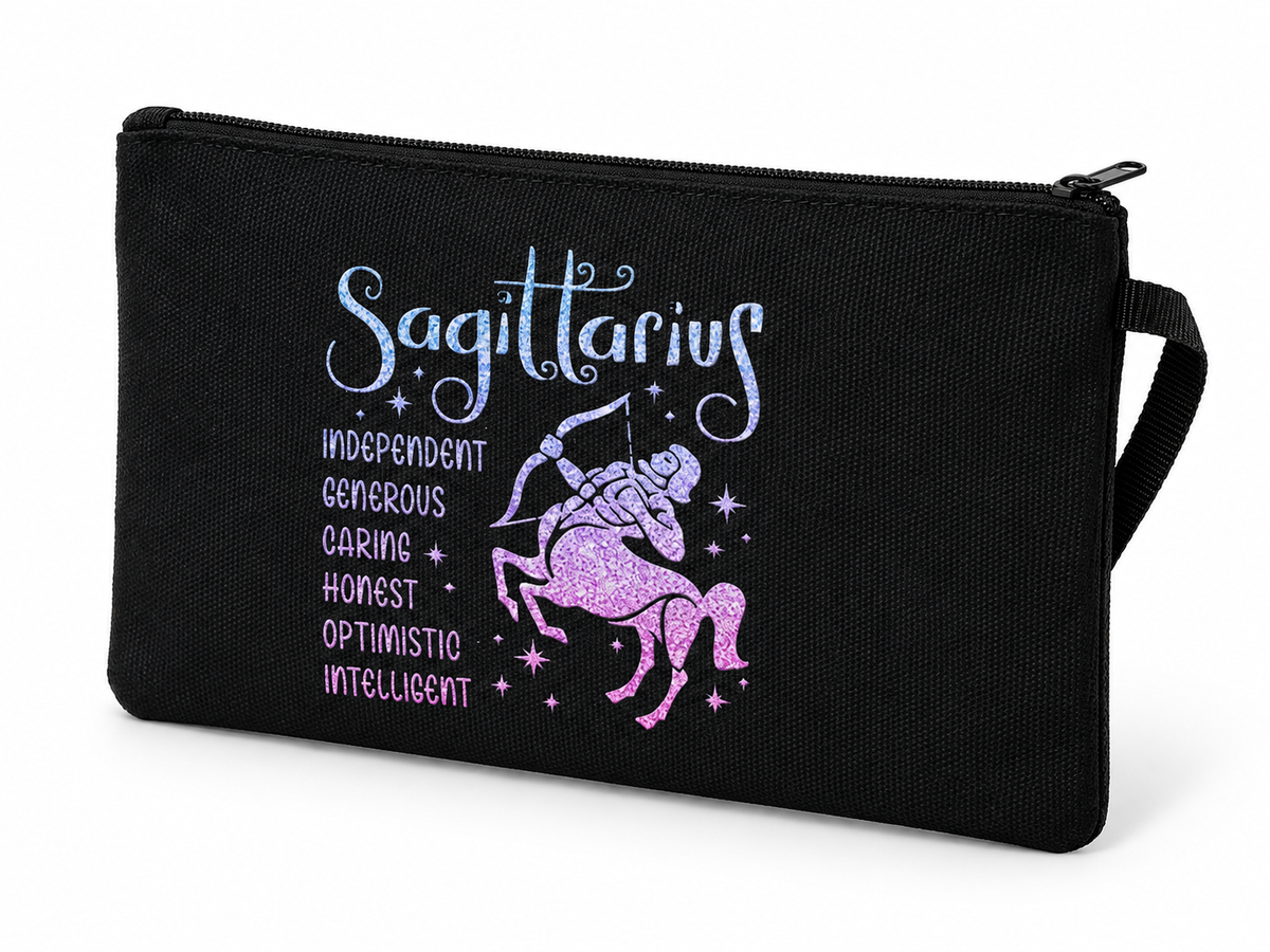 Sagittarius Zodiac Medium Zipper Pouch