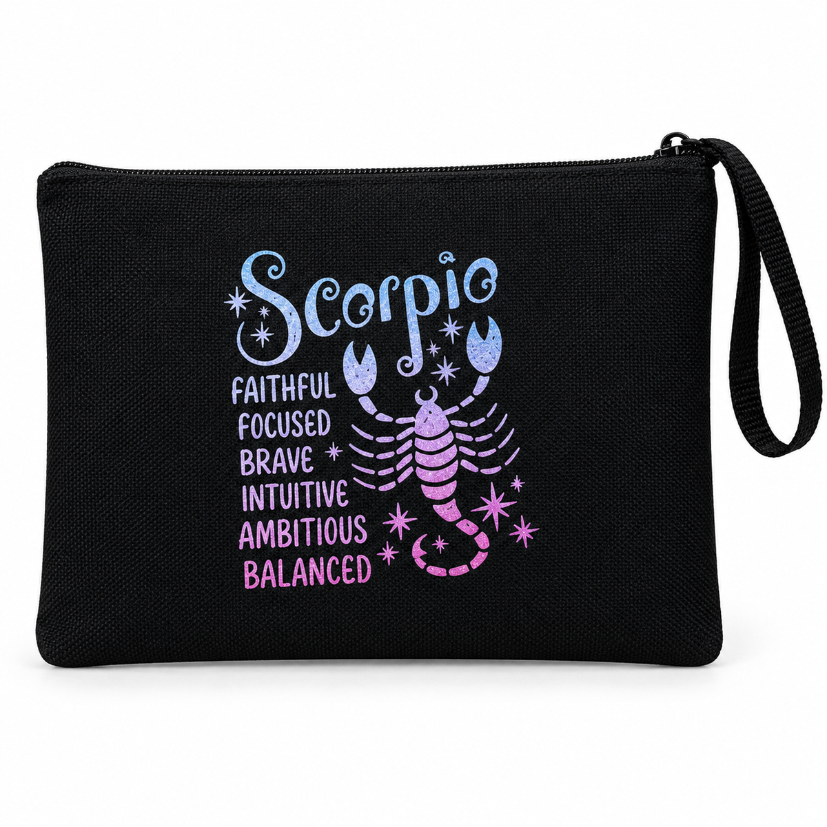 Scorpio Zodiac Medium Zipper Pouch