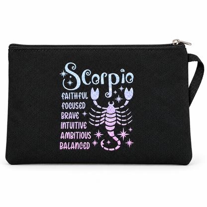 Scorpio Zodiac Medium Zipper Pouch
