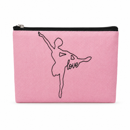 Ballerina Love  Large Zipper Pouch