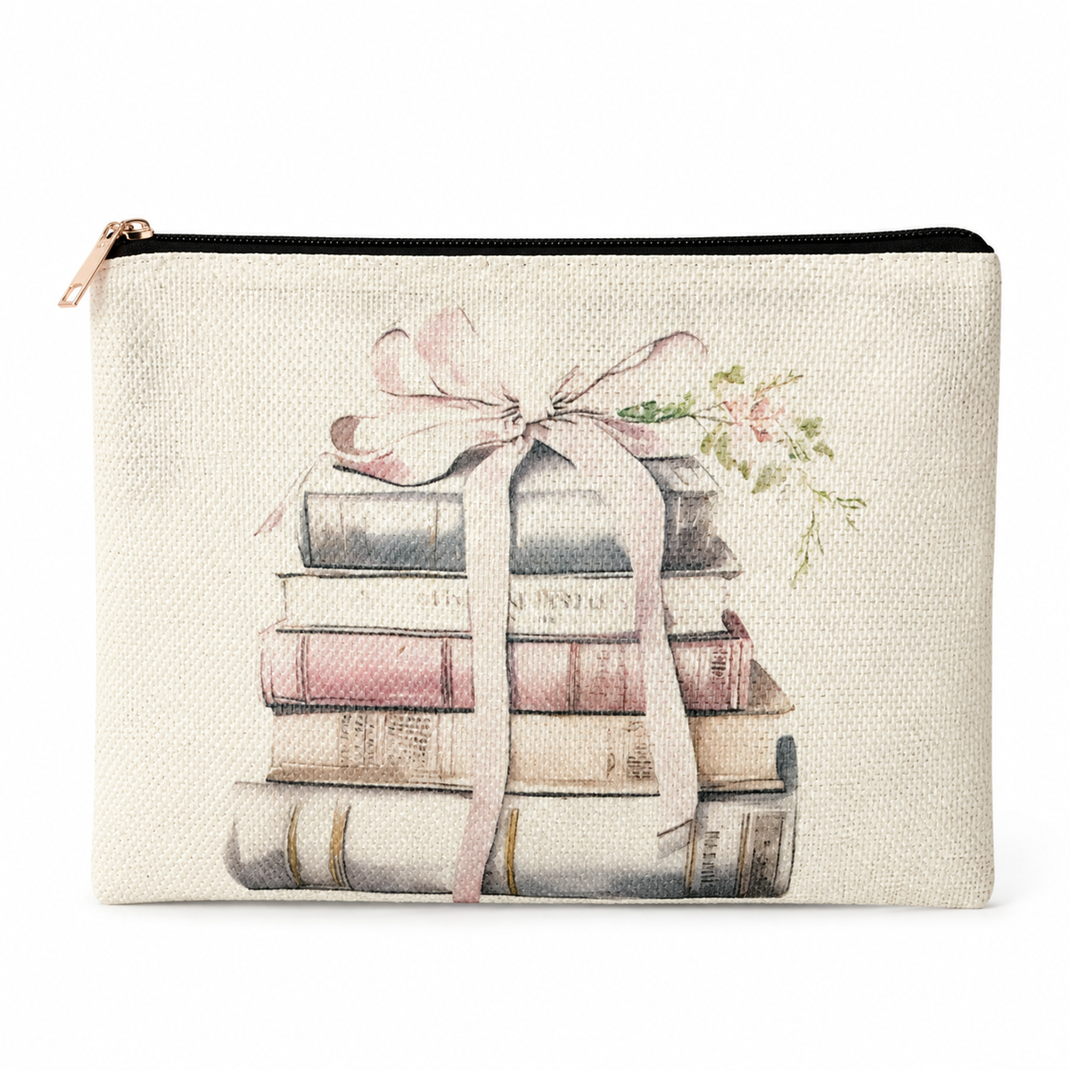 Book Lover Large Zipper Pouch