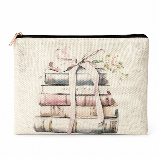 Book Lover Large Zipper Pouch