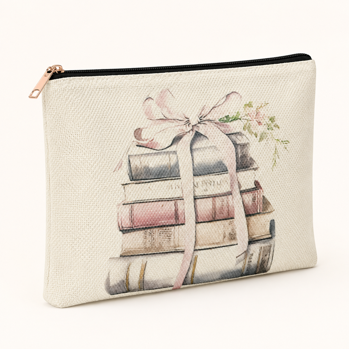 Book Lover Large Zipper Pouch