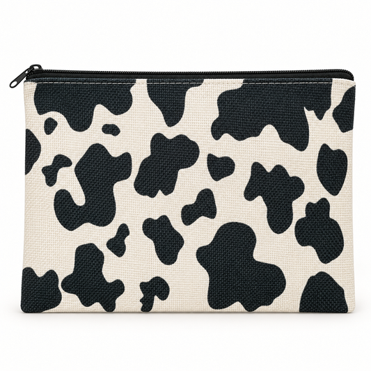 Cow Print Large Zipper Pouch