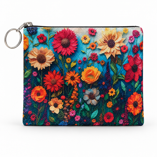 Wildflower Garden Large Zipper Pouch