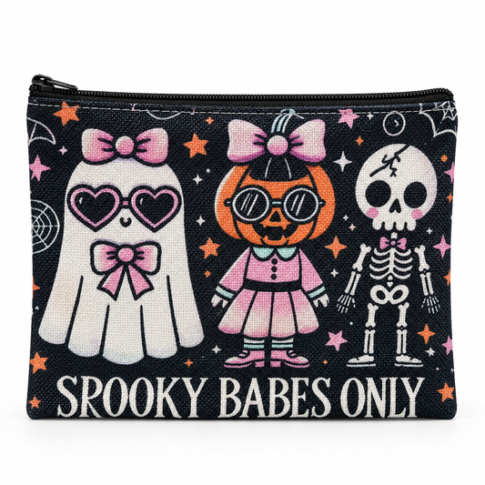 Spooky Babes Only Large Zipper Pouch